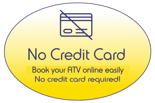 No credit card atv