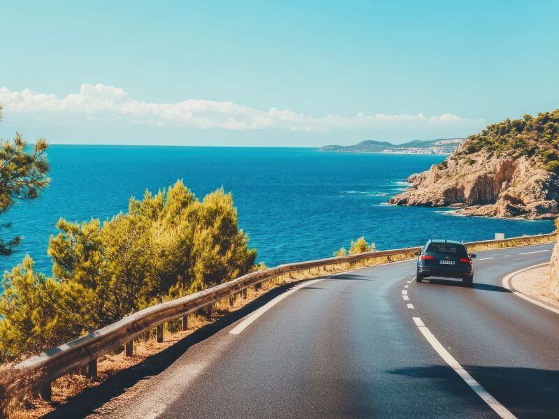 Sklivas Car Rental Zakynthos on a seaside road trip!